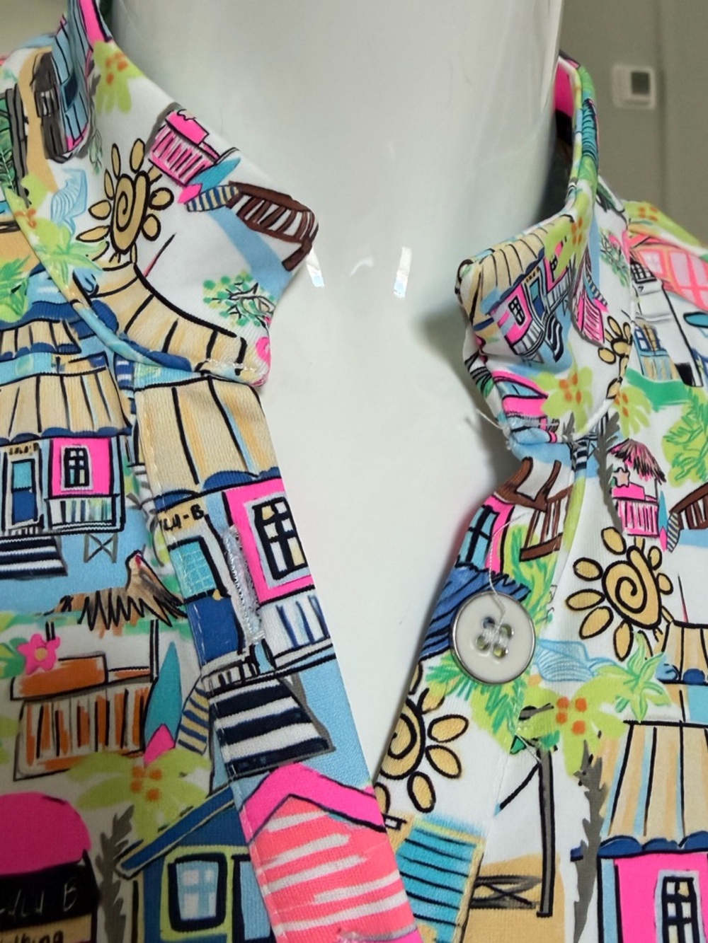 XL Lulu B neon bright pullover w/ spandex - Picture 8 of 9